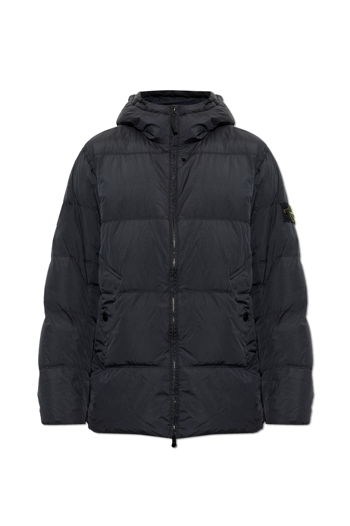 Navy blue Down jacket with hood Stone Island - Vitkac France